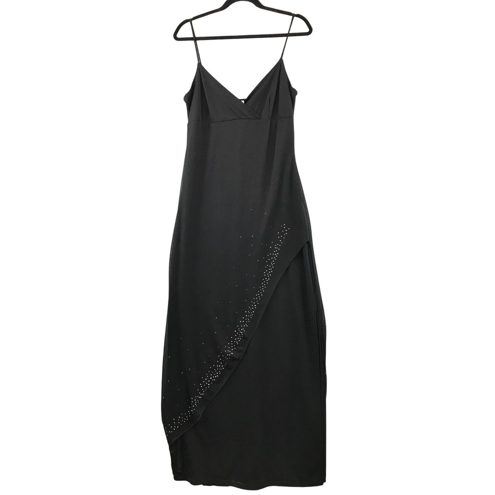 Vintage Taboo‎ Black Maxi Dress Evening Party Cocktail Sleeveless size L